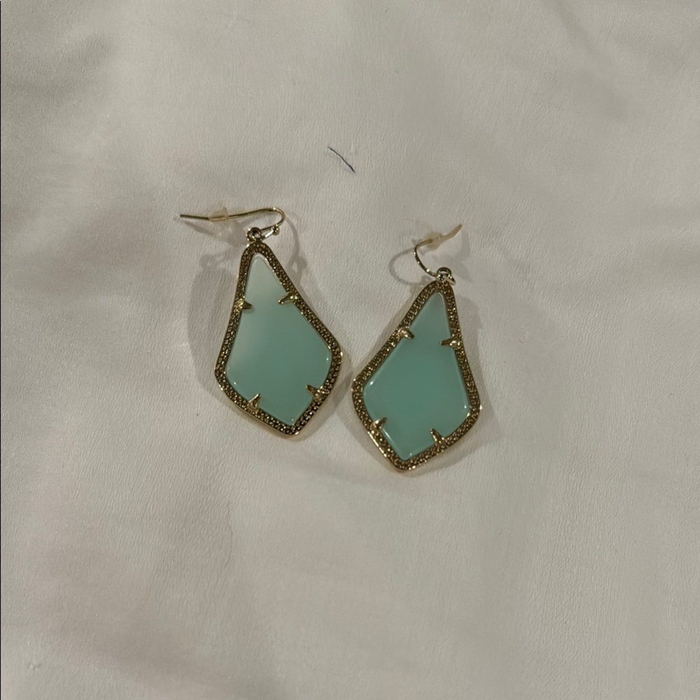 Kendra Scott Mint Green Drop Earrings